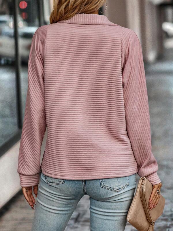Renée | Zip V-Neck Knit Jumper