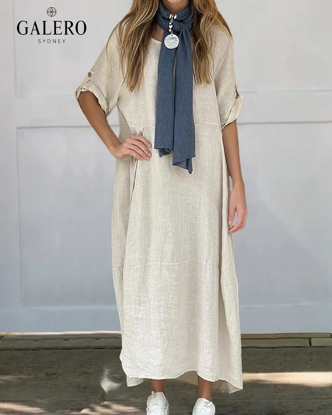 Elena | Classic Linen Cotton Dress