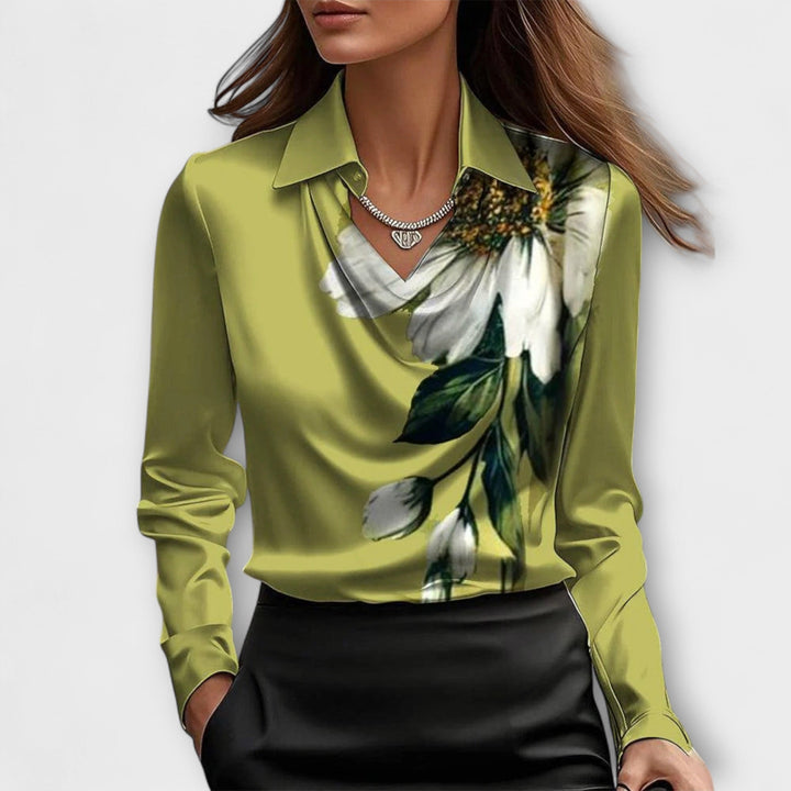 Celestine | Silky White Blouse