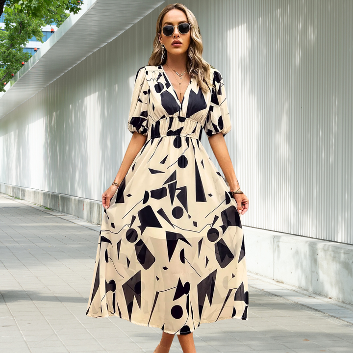 Mira | Vibrant Print Elegance Dress