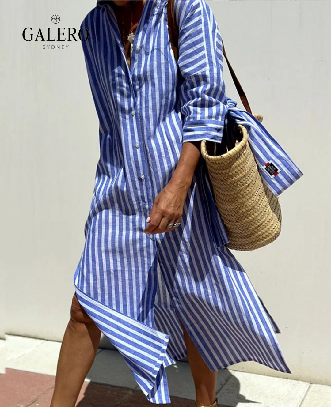 Zyra | Striped Button-Up Shirtdress