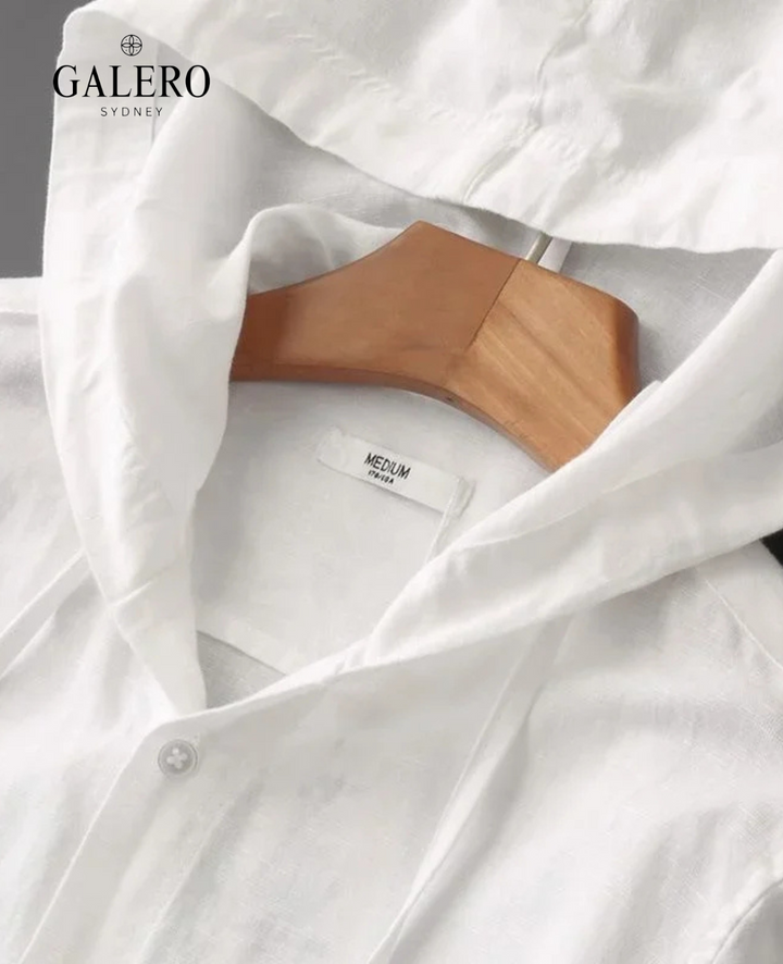 Elliot | Men's Hooded Linen Shirt