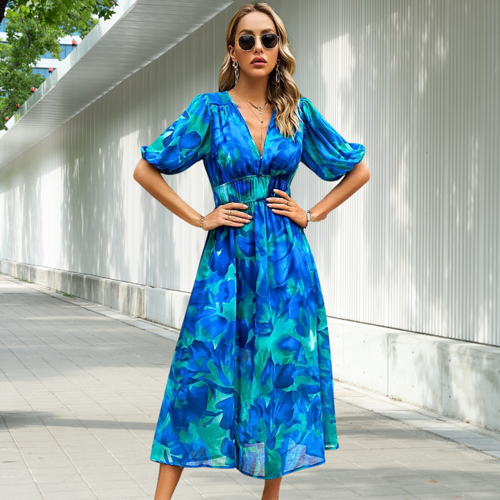 Mira | Vibrant Print Elegance Dress