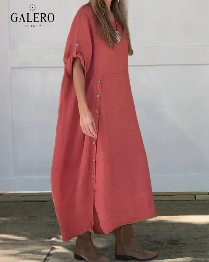 Elena | Classic Linen Cotton Dress