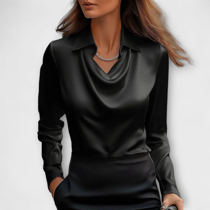 Celestine | Silky White Blouse