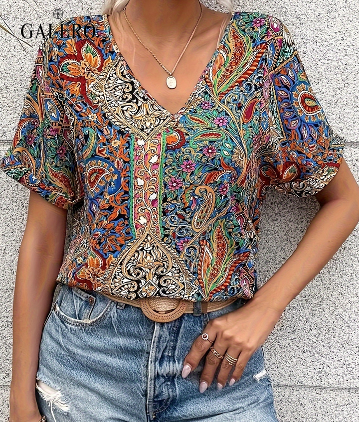 Noelle | Relaxed V-Neck Blouse