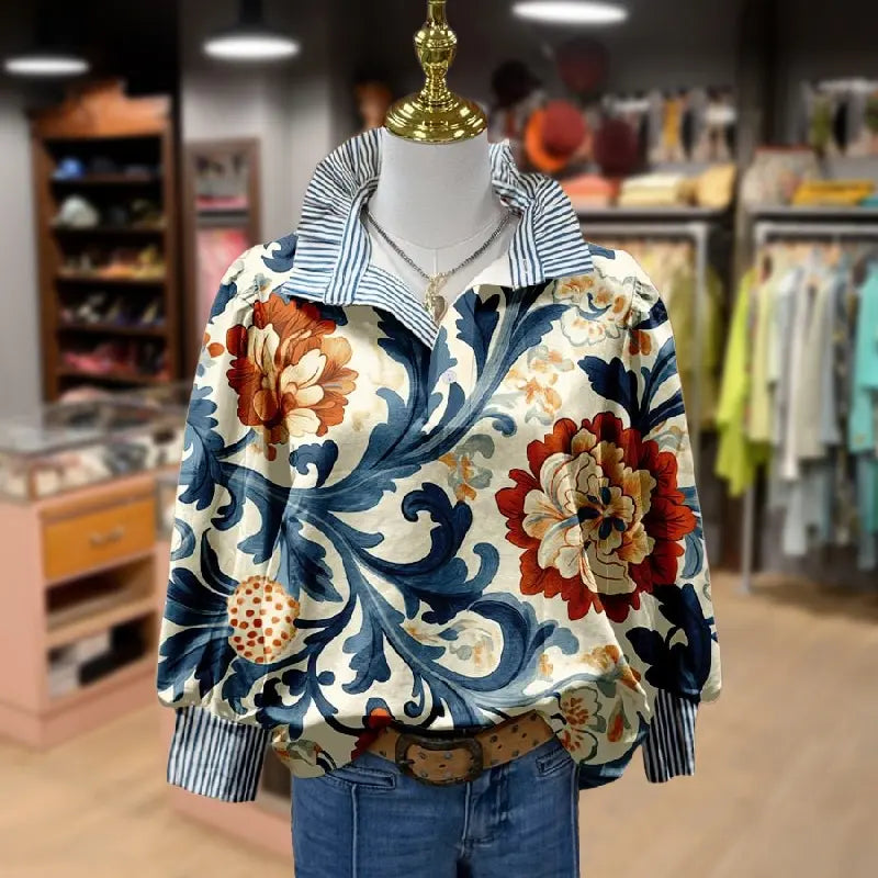 Lucette | Vintage Floral Blouse