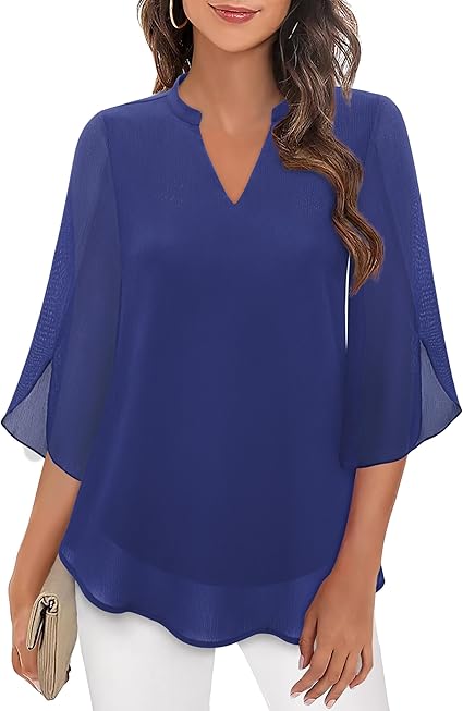 Emilia | Double Layer Chiffon Blouse