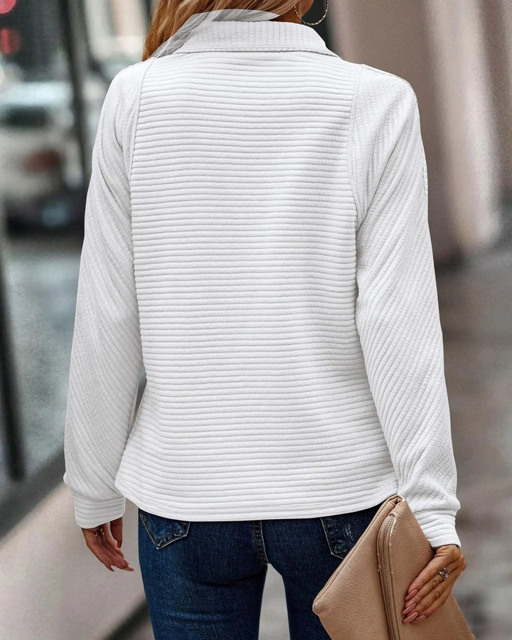 Renée | Zip V-Neck Knit Jumper
