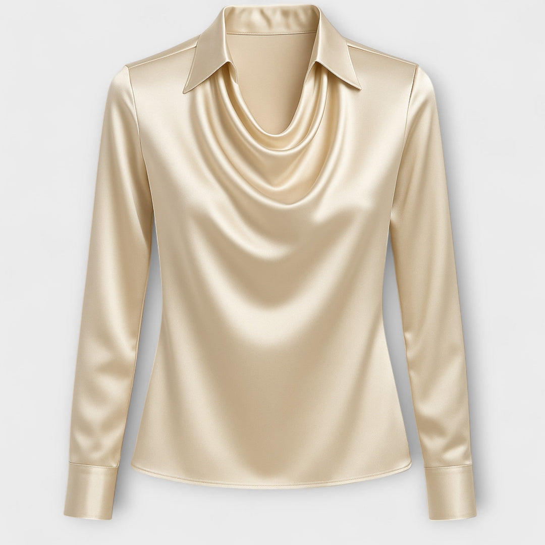 Celestine | Silky White Blouse