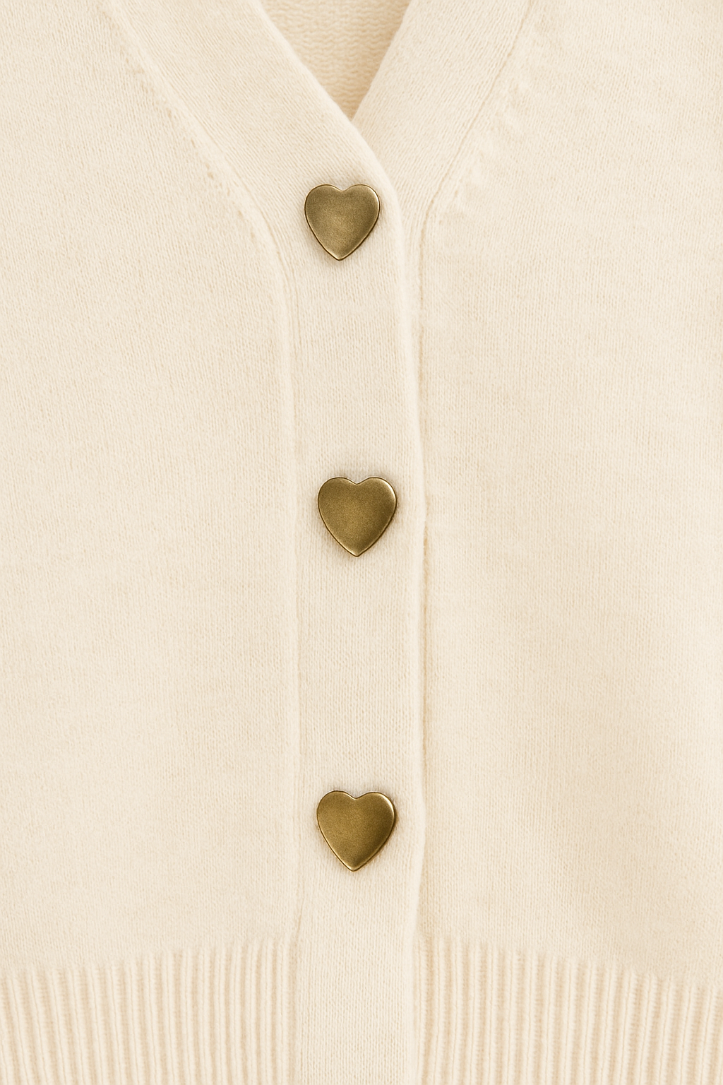 Celeste | Heart Button Cardigan