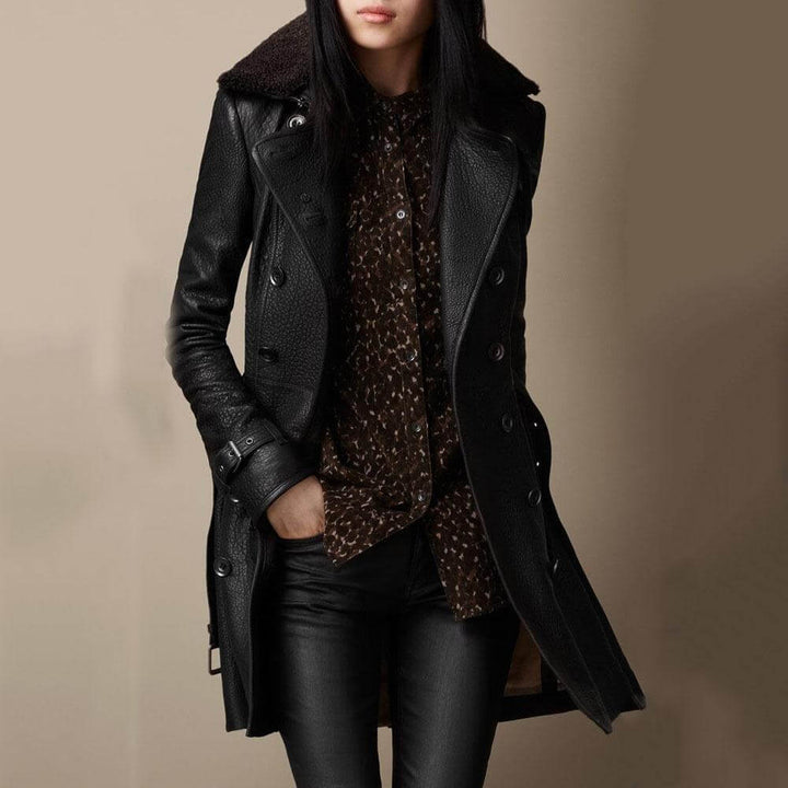 Daria | Luxury Leather Coat