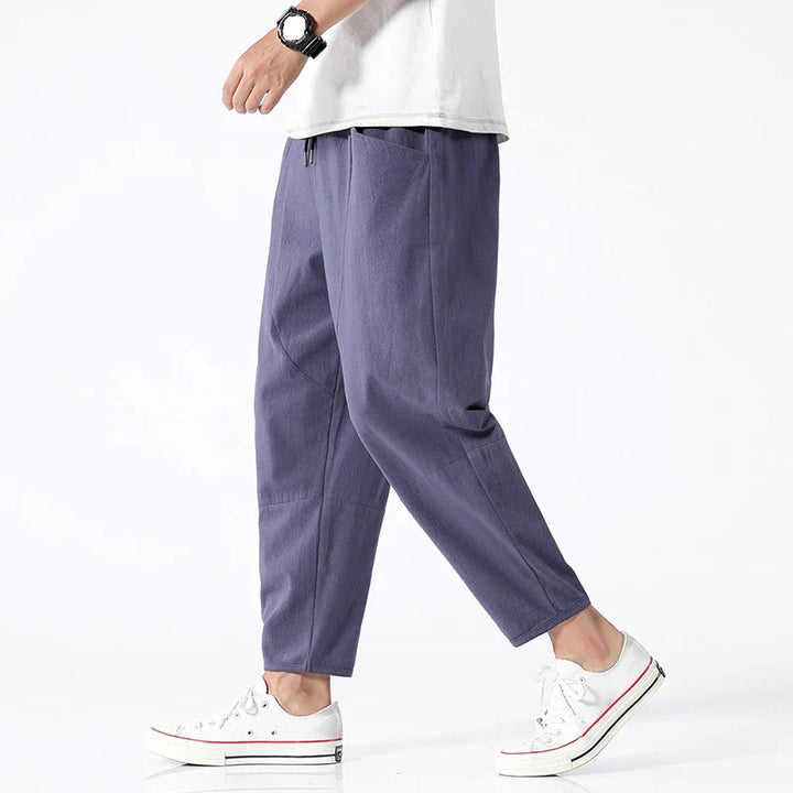 Rio | Cropped Cotton-Linen Pants