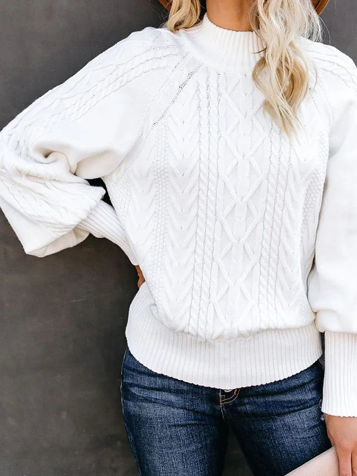 Eliane | Sculpted Cable Knit Sweater