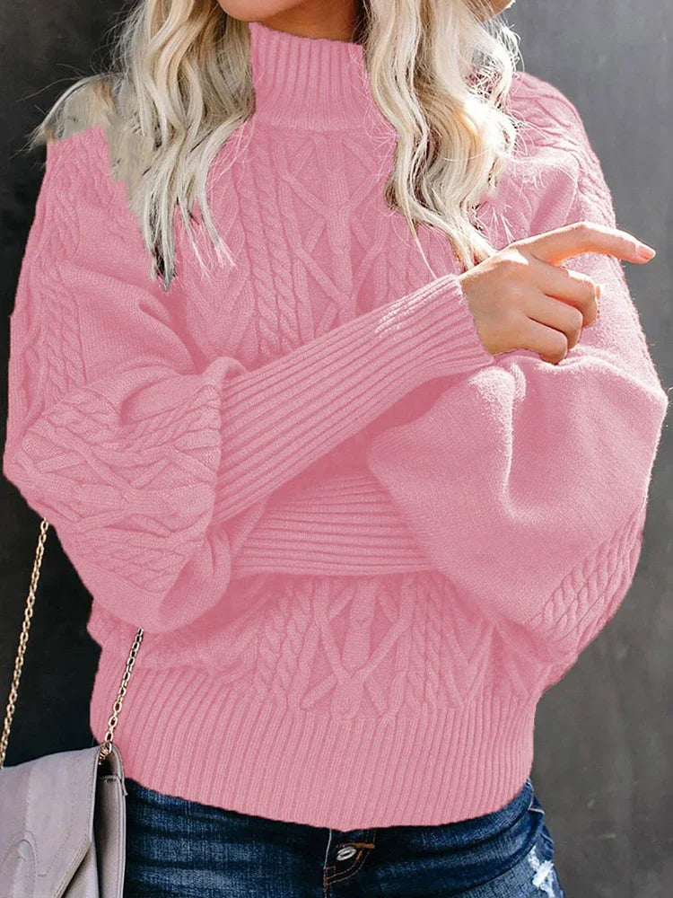 Eliane | Sculpted Cable Knit Sweater
