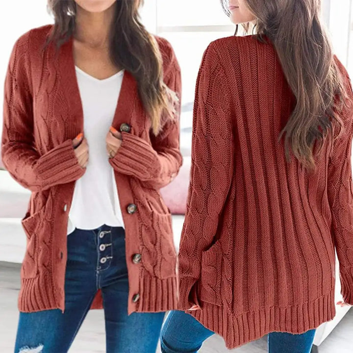 Elisette | Knitted Button-Up Cardigan