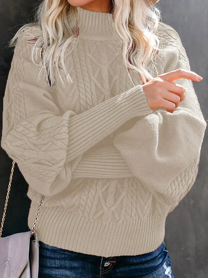 Eliane | Sculpted Cable Knit Sweater
