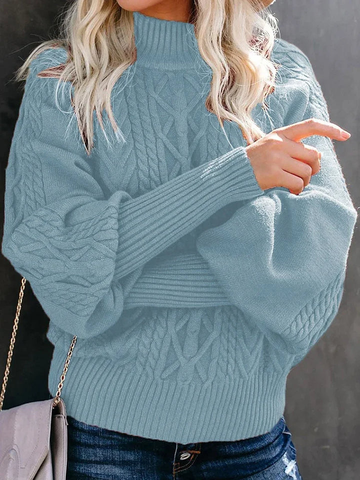 Eliane | Sculpted Cable Knit Sweater