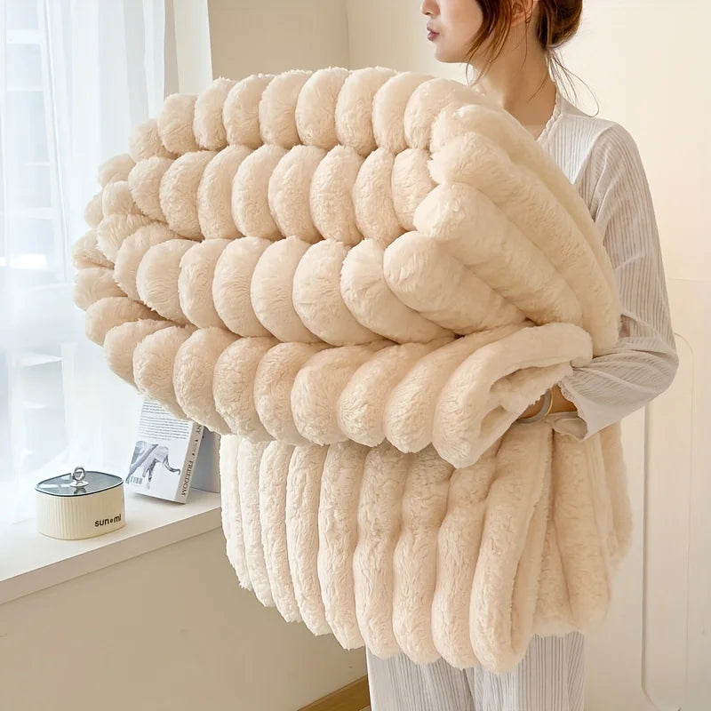 Eliora | Ultra-Plush Ribbed Flannel Blanket