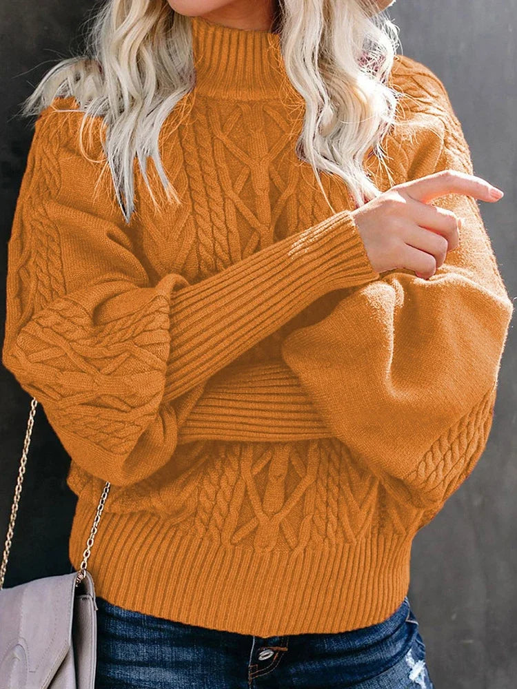 Eliane | Sculpted Cable Knit Sweater