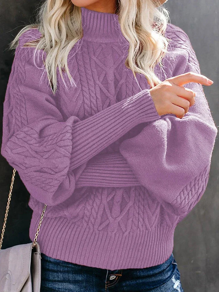 Eliane | Sculpted Cable Knit Sweater