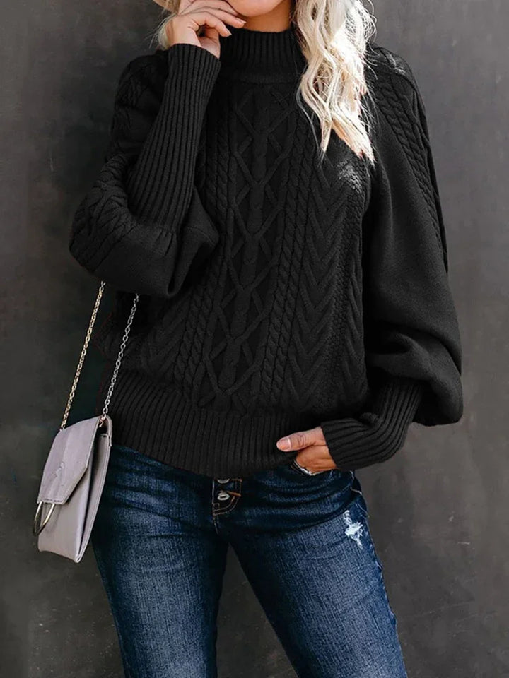 Eliane | Sculpted Cable Knit Sweater