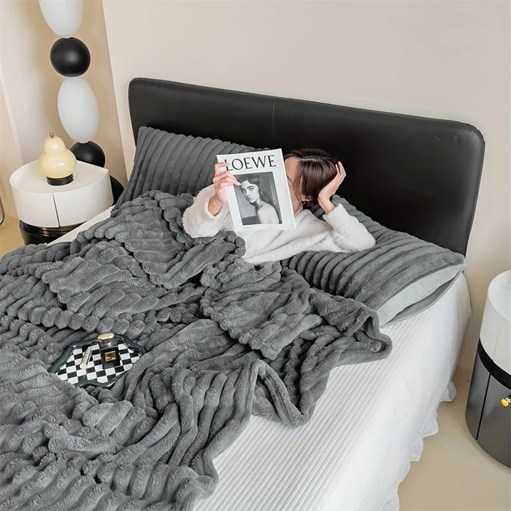 Eliora | Ultra-Plush Ribbed Flannel Blanket