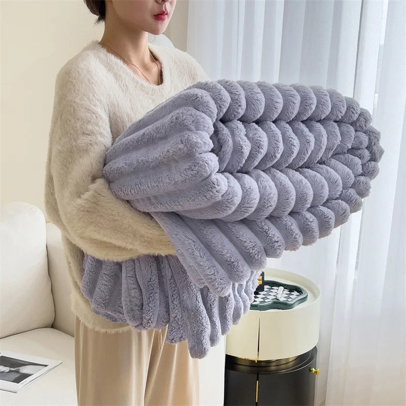 Eliora | Ultra-Plush Ribbed Flannel Blanket