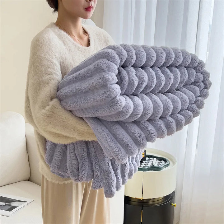 Eliora | Ultra-Plush Ribbed Flannel Blanket