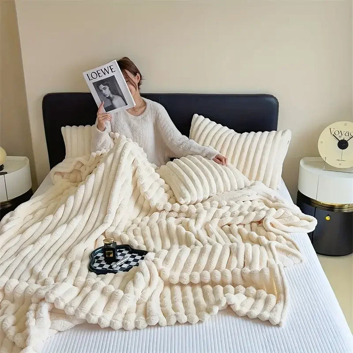 Eliora | Ultra-Plush Ribbed Flannel Blanket