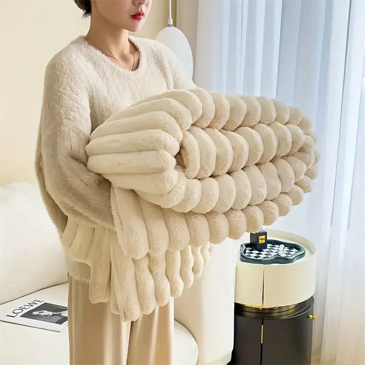 Eliora | Ultra-Plush Ribbed Flannel Blanket