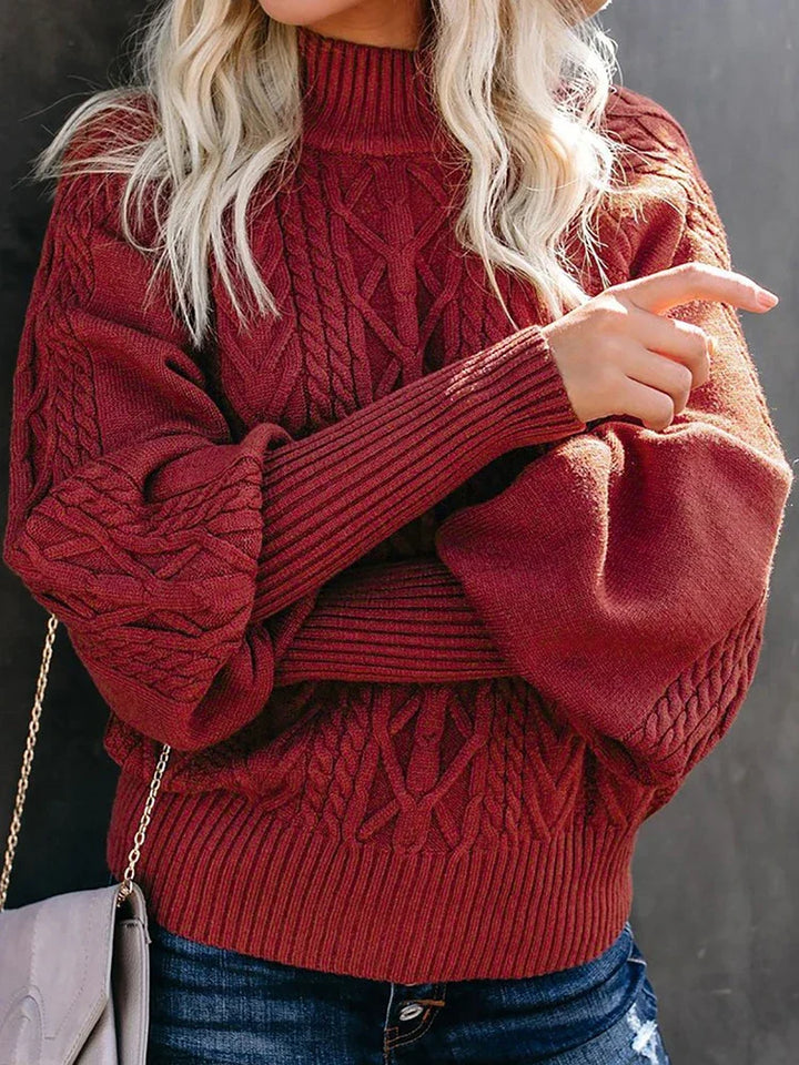 Eliane | Sculpted Cable Knit Sweater