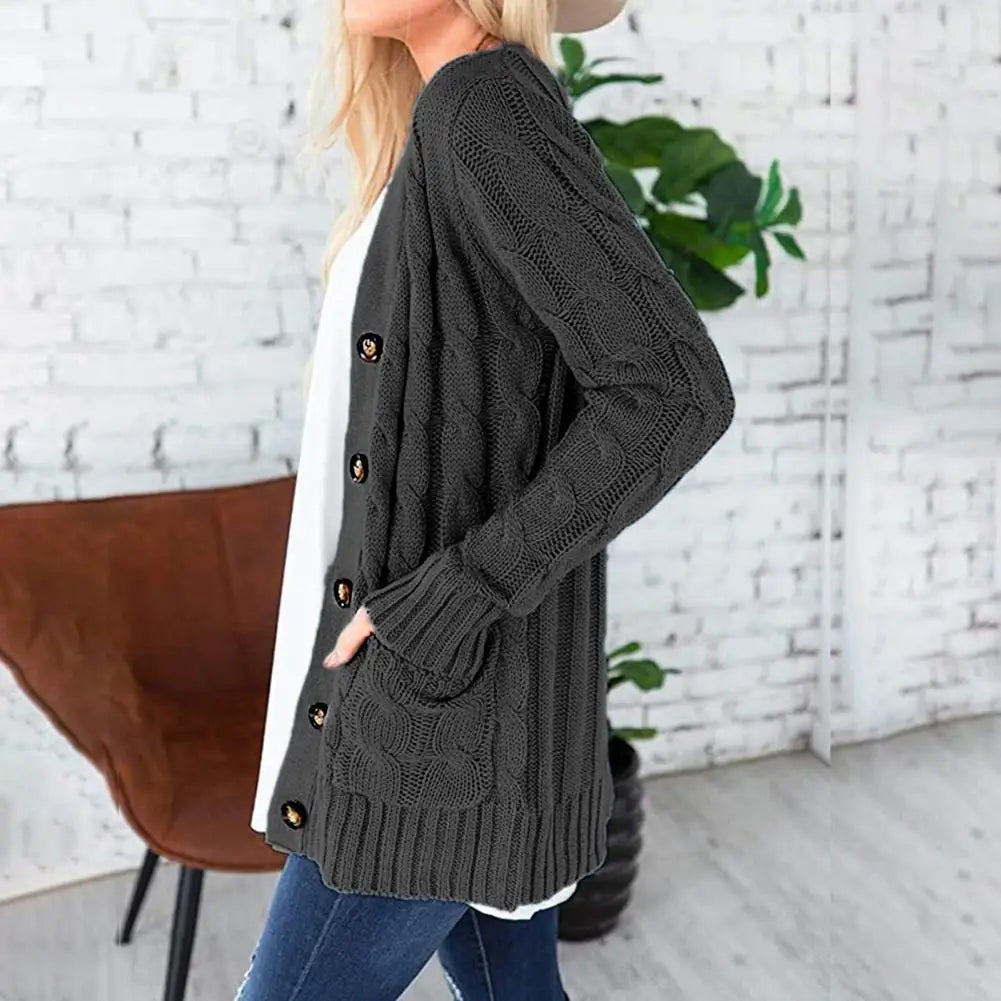 Elisette | Knitted Button-Up Cardigan