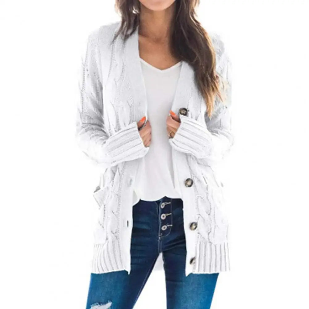 Elisette | Knitted Button-Up Cardigan
