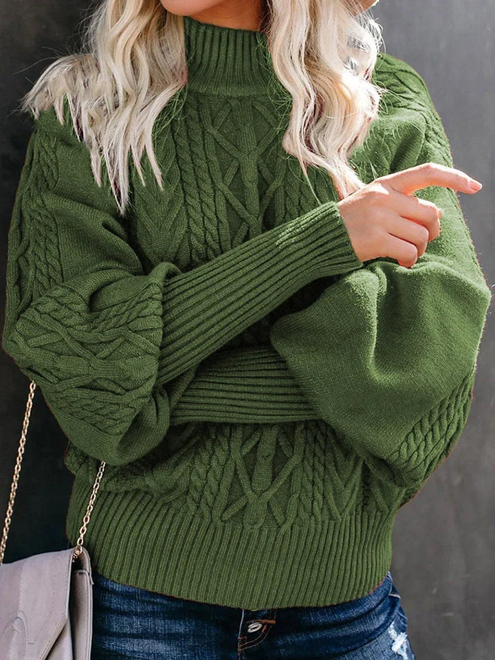 Eliane | Sculpted Cable Knit Sweater