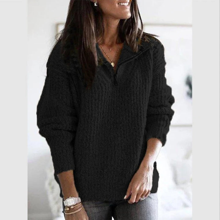 Maribel | Slim Cotton Zip Sweater
