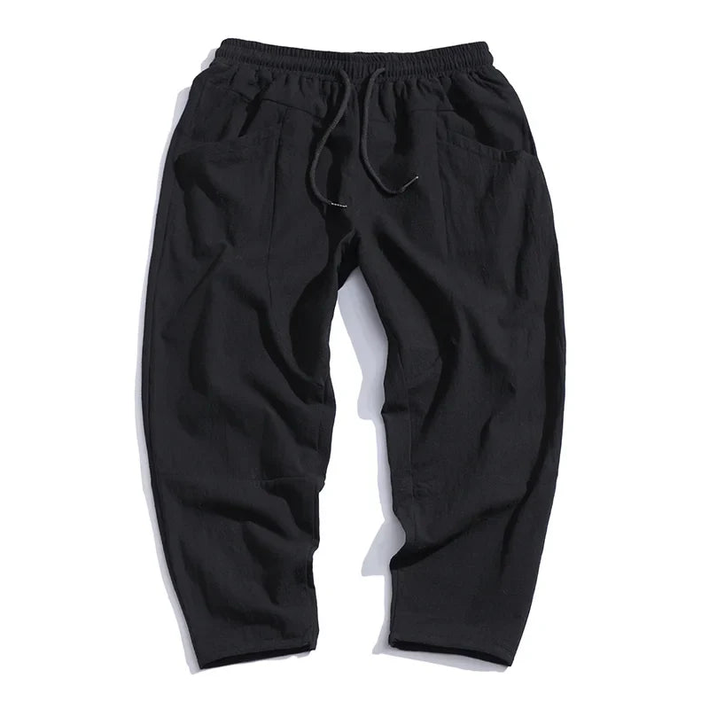 Rio | Cropped Cotton-Linen Pants