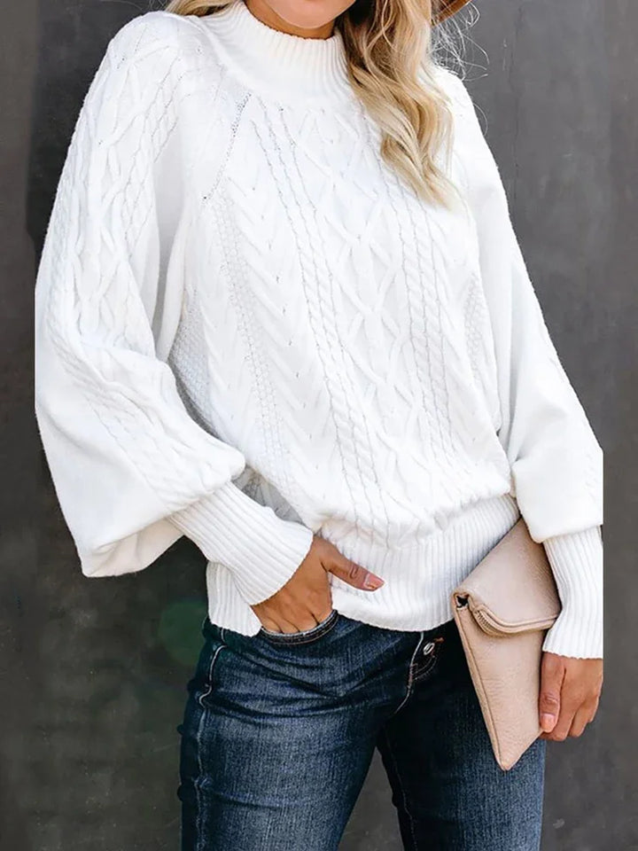 Eliane | Sculpted Cable Knit Sweater
