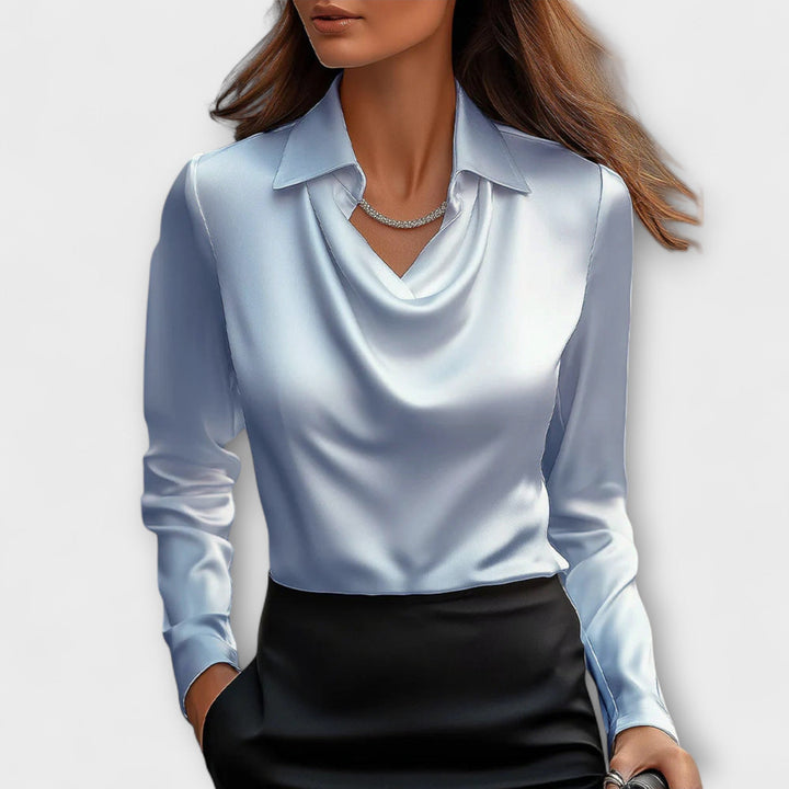 Celestine | Silky White Blouse