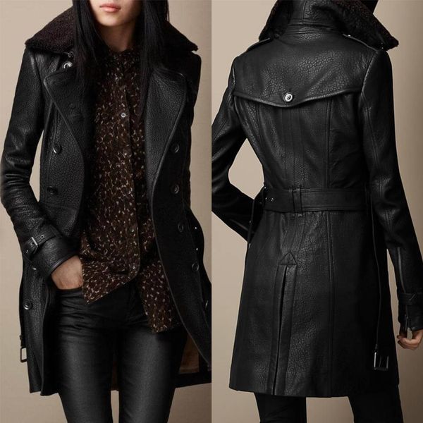 Daria | Luxury Leather Coat