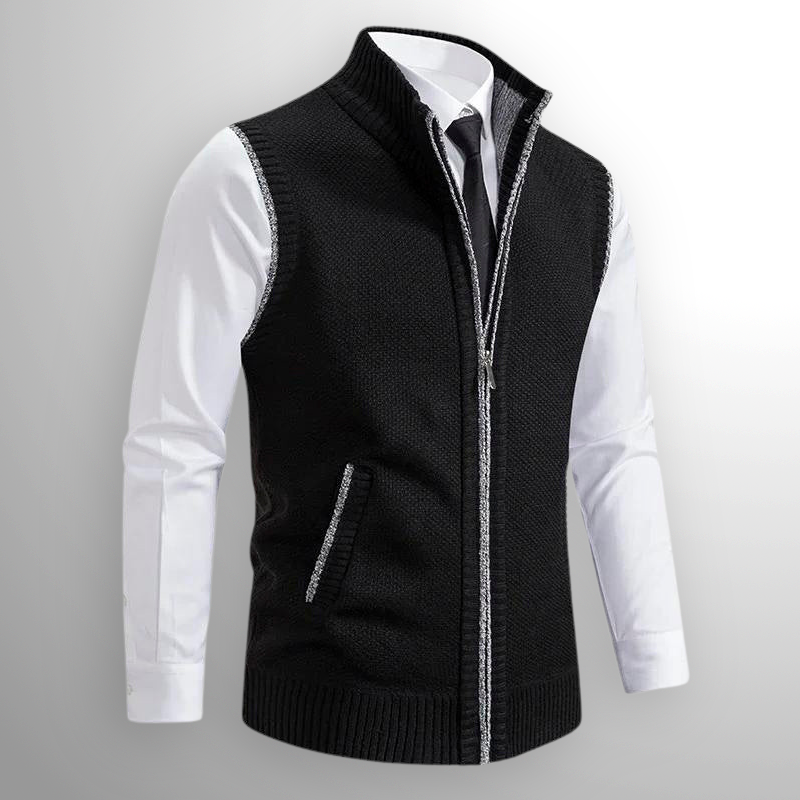 Ellis | Classic Zip Wool Vest