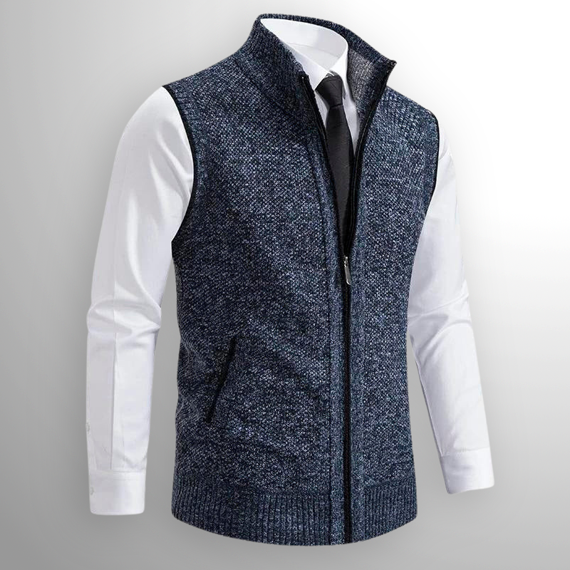 Ellis | Classic Zip Wool Vest