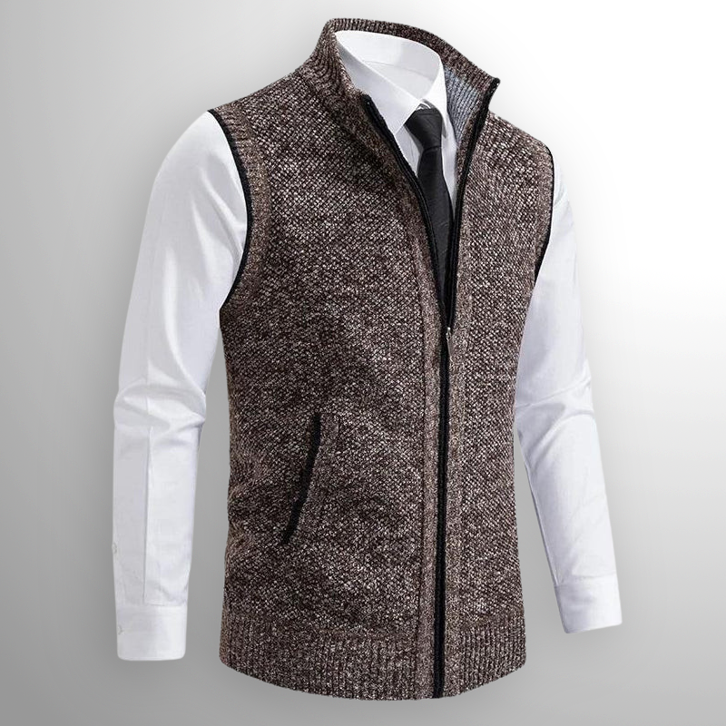 Ellis | Classic Zip Wool Vest