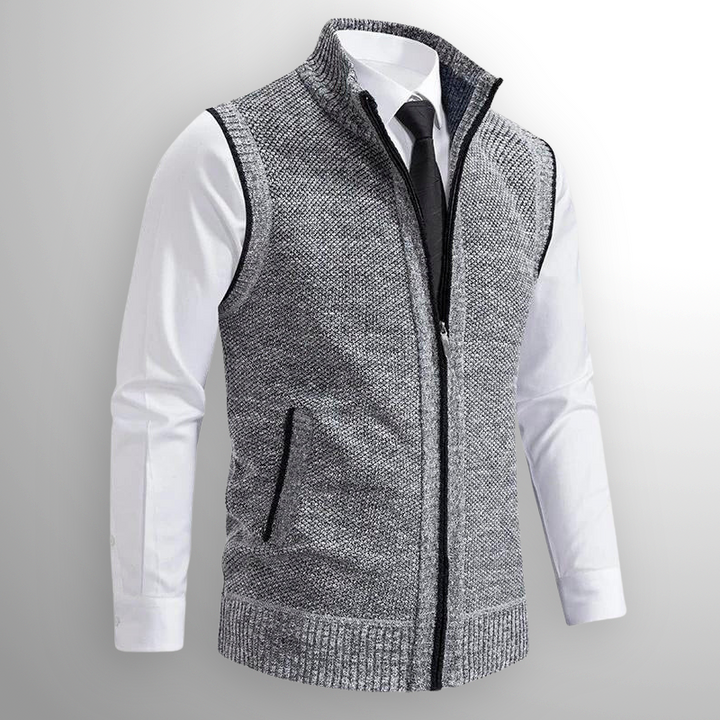 Ellis | Classic Zip Wool Vest