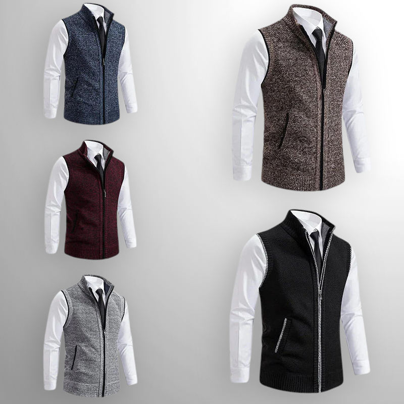 Ellis | Classic Zip Wool Vest