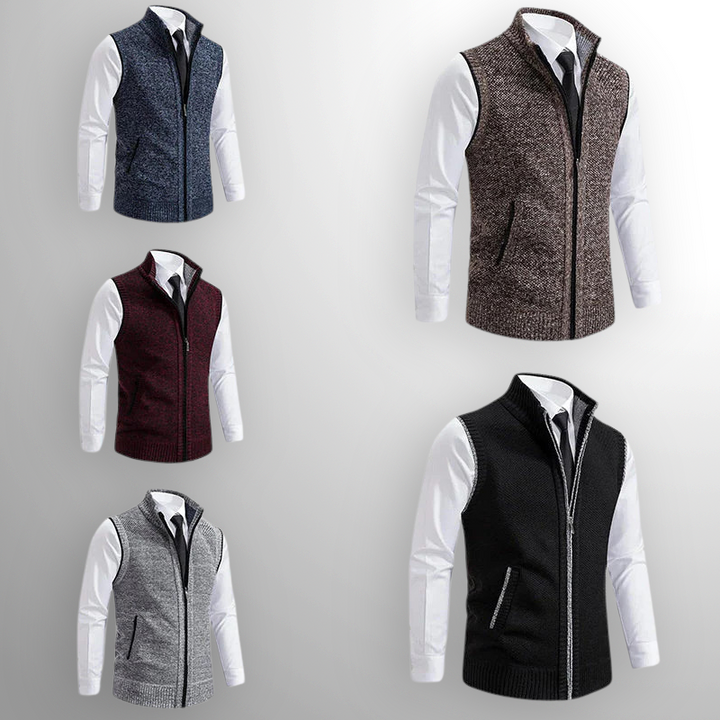 Ellis | Classic Zip Wool Vest