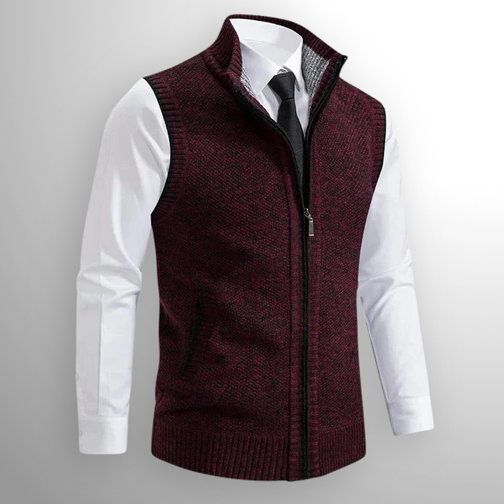 Ellis | Classic Zip Wool Vest